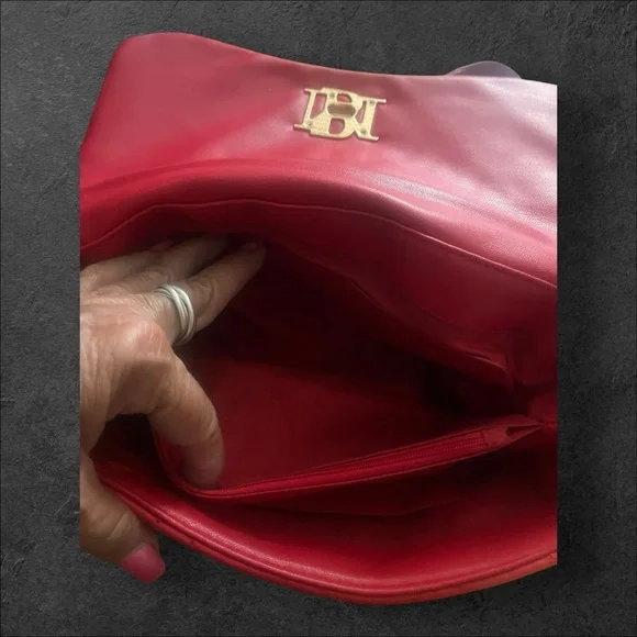 Badgley Mischka Red Quilted Crossbody Bag - Picture 10 of 16